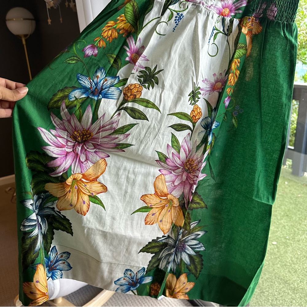 FARM Rio Sweet Bloom linen-blend midi dress - Picture 7 of 13